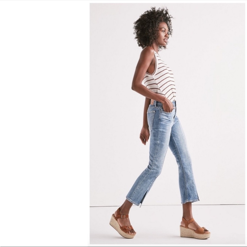 Lucky Brand Bridgette Mini Boot Cropped Boot
Cut with Split Hem 27/4